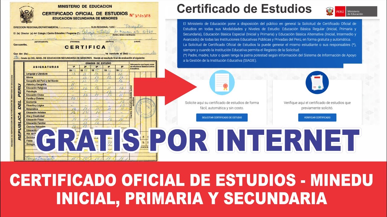 certificado de estudios