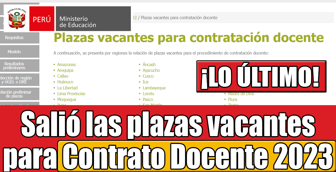 Nombramiento Docente 2023 MINEDU