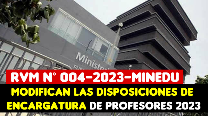 RVM Nº 004-2023-MINEDU