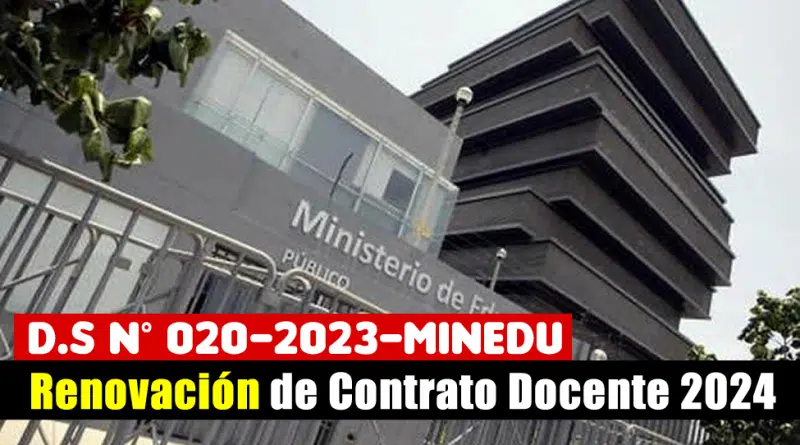 Renovación Contrato Docente 2024