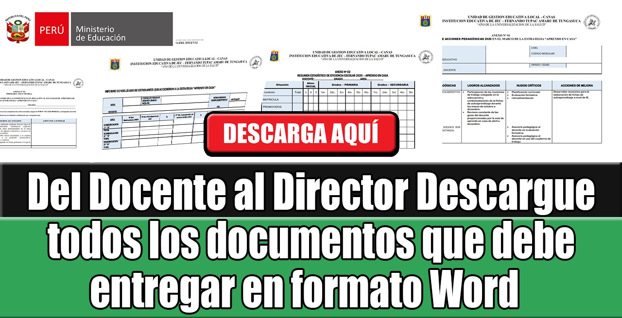 Documentos de Gestión en Word para Docentes