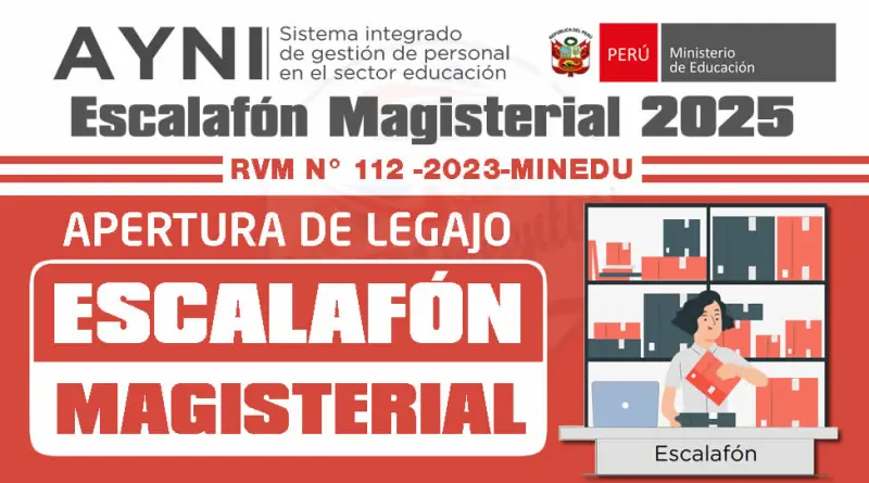 Escalafón Magisterial Apertura de Legajo Personal de docente