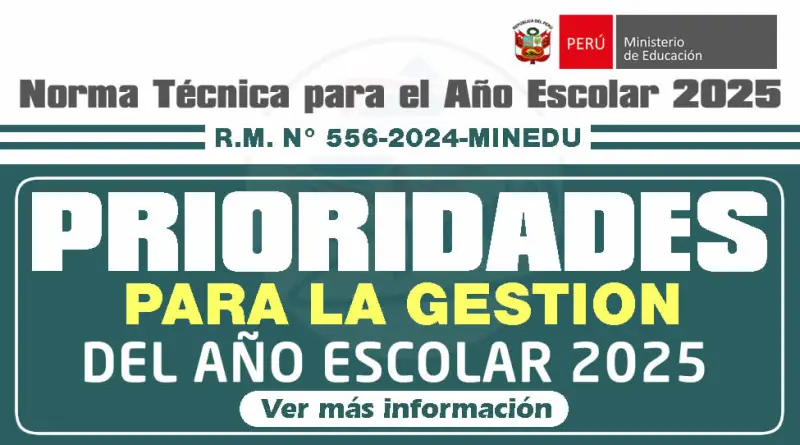 Prioridades para la Gestión del Año Escolar 2025