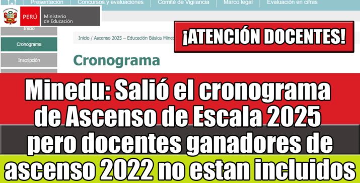 Cronograma de Ascenso de Escala 2025