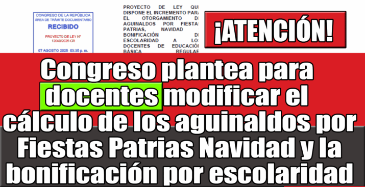 Congreso plantea modificar el cálculo de los aguinaldos y la bonificación por escolaridad