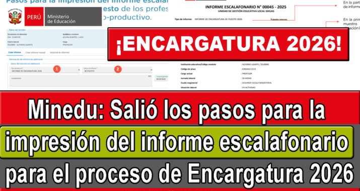 CÓMO Imprimir el Informe Escalafonario del Minedu