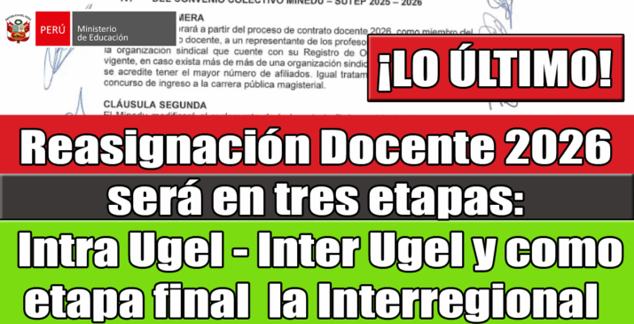 El Proceso de Reasignación Docente 2026