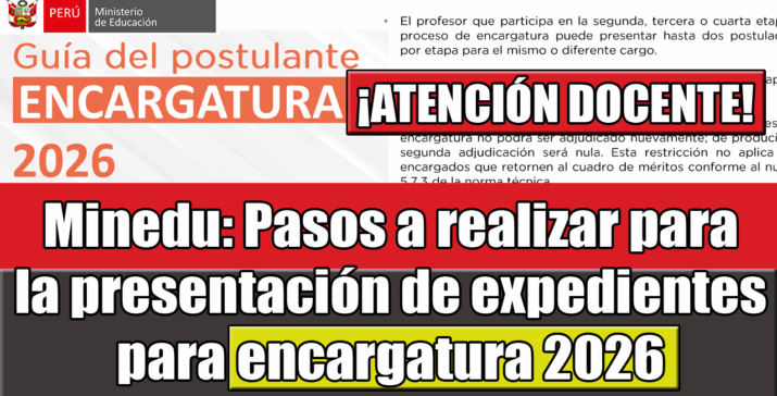 Presentación de Expedientes de Encargatura 2026