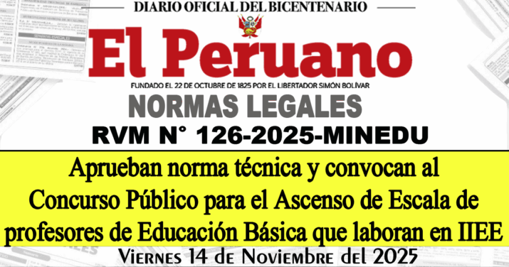 Minedu Convocó al Concurso Público de Ascenso de Escala Docente