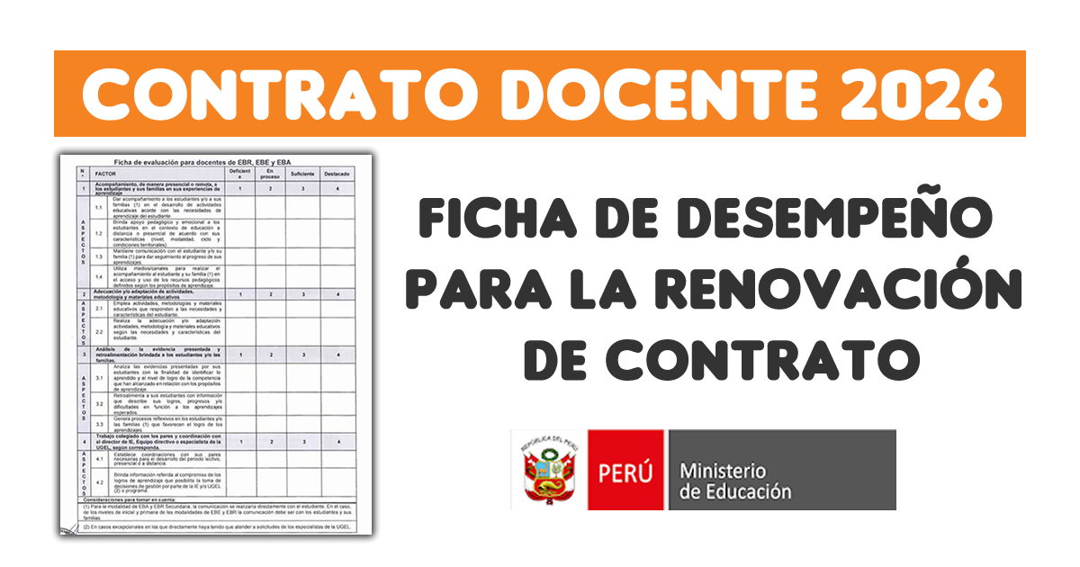 Ficha de Desempeño y los Indicadores Clave para Docentes Contratados