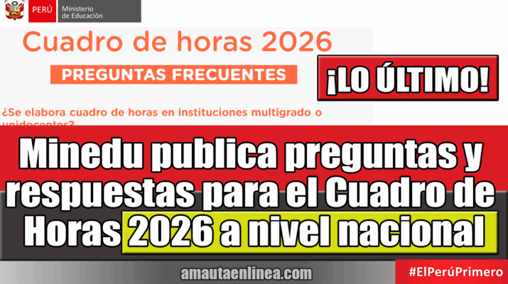 Cuadro de Horas 2026: Las Preguntas y Respuestas CLAVE del Minedu
