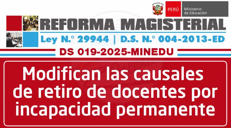 Norma Legal D.S. N° 019-2025-MINEDU