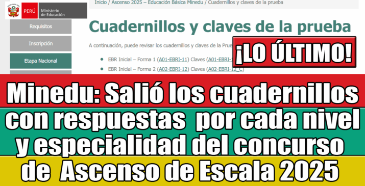 Descarga el Solucionario Oficial del Examen de Ascenso de Escala 2025