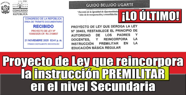 Reincorporación de la Instrucción PREMILITAR Obligatoria