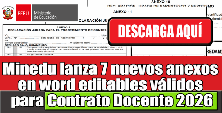 Anexos de Contratación Docente 2026