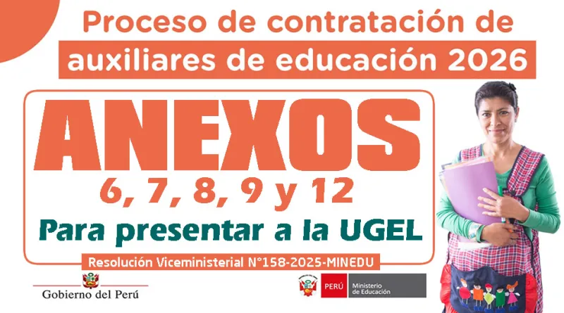 Anexos para Contrato de Auxiliares 2026