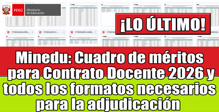Cuadro de méritos para Contrato Docente 2026