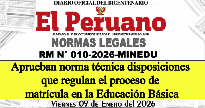 Matrícula Escolar 2026: Conoce el Cronograma del Minedu