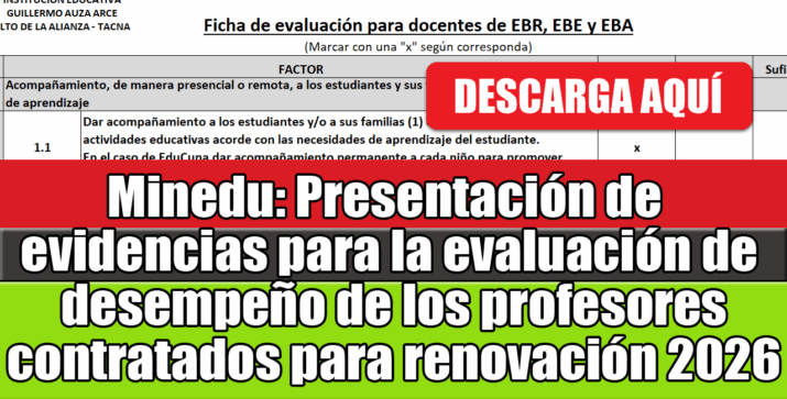 Portafolio de Evidencias para la Renovación 2026