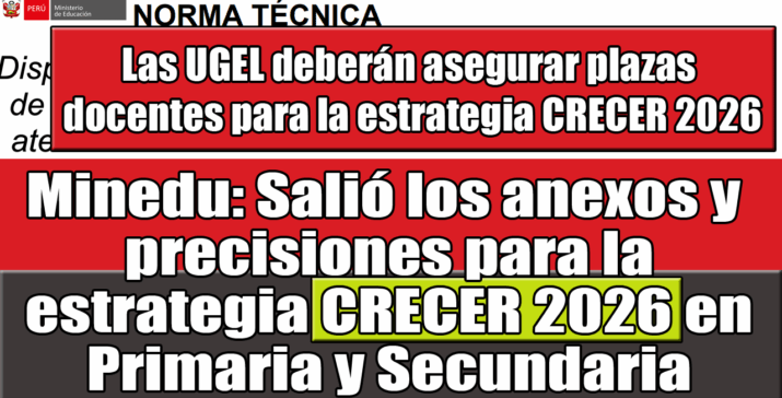 anexos y precisiones para la estrategia CRECER 2026 en Primaria y Secundaria