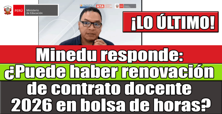 renovación de contrato docente 2026 en bolsa de horas
