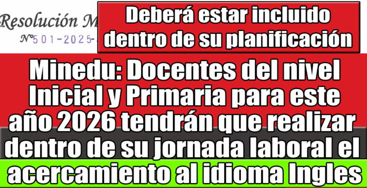 Docentes del nivel Inicial y Primaria para este año 2026 tendrán que realizar dentro de su jornada laboral