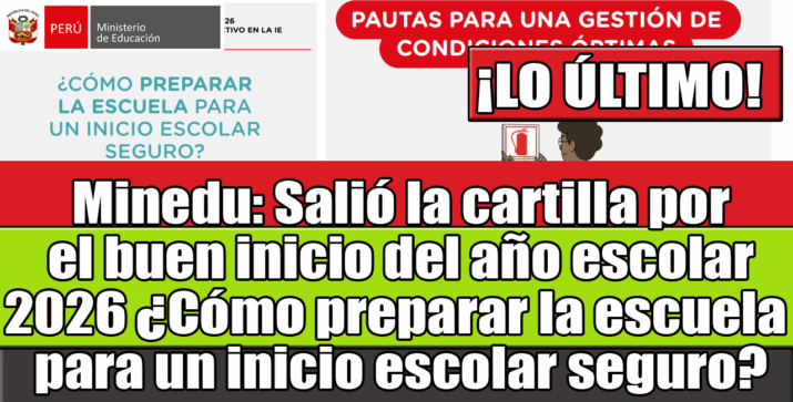 cartilla por el buen inicio del año escolar 2026