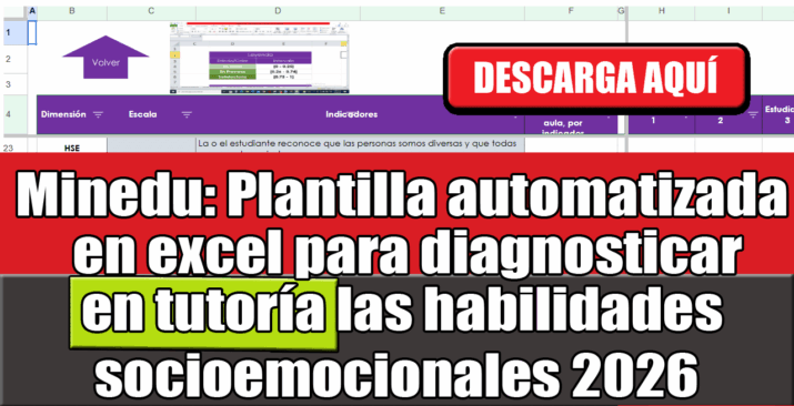 Descarga la Plantilla Excel Automatizada para el Diagnóstico Socioemocional en Tutoría