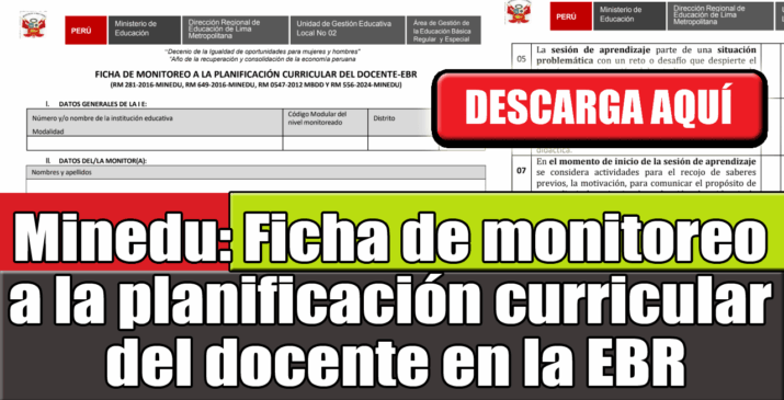 Ficha de Monitoreo a la Planificación Curricular