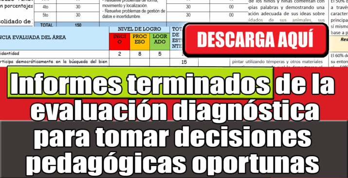 Informes de Evaluación Diagnóstica 2026