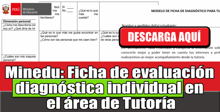 Ficha de Evaluación Diagnóstica Individual para el Área de Tutoría