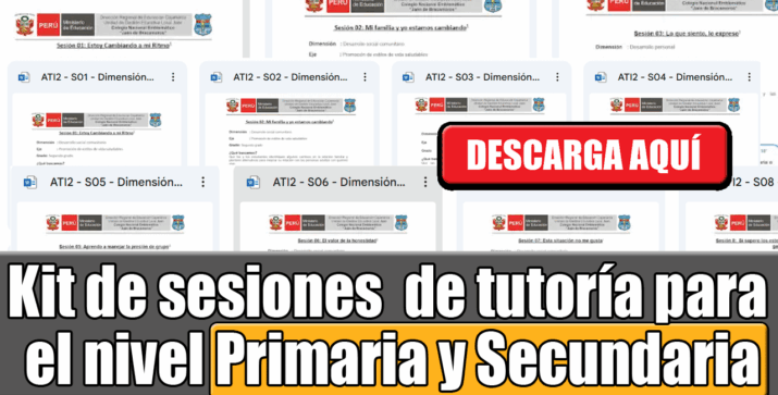 Kit de Sesiones Referenciales de Tutoría para Primaria y Secundaria