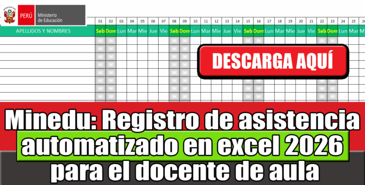Registro de Asistencia Automatizado en Excel para Docente