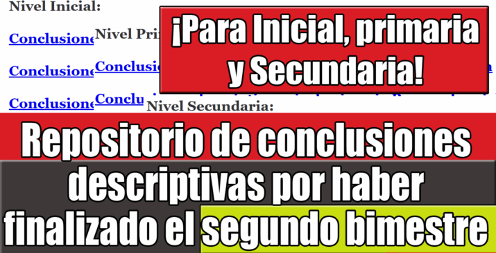 Nuevas conclusiones descriptivas por haber finalizado el segundo bimestre del año lectivo 2026