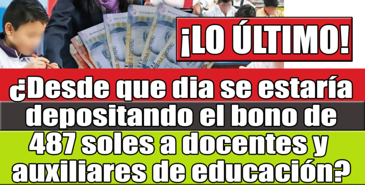 bono de 487 soles a docentes y auxiliares de educación
