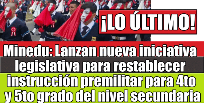 instrucción premilitar para cuarto y quinto grado del nivel secundaria