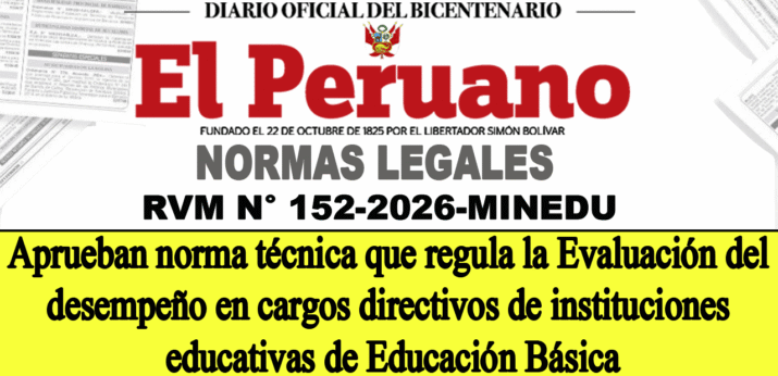 norma técnica que regula la Evaluación del desempeño en cargos directivos